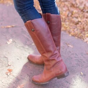Frye Melissa Button Cognac Riding Boots